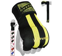 EMRAH Pro Boxing Hand Wraps quick wrist boxing wraps Pro Grip Inner wraps handwraps with Long Boxing Wrist Straps (Black, Medium)