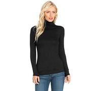 EMRE FASHION® Women's Thermal Polo Roll Neck Long Sleeve Turtle Neck Jumper - New Ladies Plain Mockneck Lightweight Slim Casual Wear Top Plus Size UK 8-26