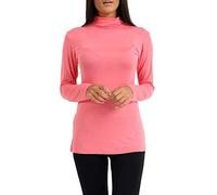 EMRE FASHION® Women's Thermal Polo Roll Neck Long Sleeve Turtle Neck Jumper - New Ladies Plain Mockneck Lightweight Slim Casual Wear Top Plus Size UK 8-26