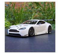 EMRGAZQD Scale Finished Model Car 1: 18 For Aston Martin VANTAGE V12 GT3 Scale Metal Alloy Die Cast Models Simulation Model Collect Miniature Replica Car(White)