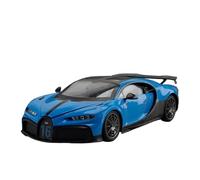 EMRGAZQD Scale Finished Model Car 1:18 For Bugatti Chiron Pur Sport Supercar Alloy Die Cast Model Sound And Light Collectibles Miniature Replica Car(Blue)