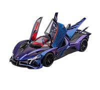 EMRGAZQD Scale Finished Model Car 1:18 Scale Alloy Diecast Simulation Vehicles Model For Apollo EVO Luxury Adult Collection Hobby Miniature Replica Car(Purple)