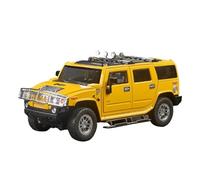 EMRGAZQD Scale Finished Model Car 1:18 Scale Alloy Diecast Simulation Vehicles Model For Hummer H2 Luxury Adult Collection Hobby Miniature Replica Car(Yellow)