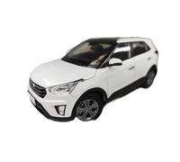 EMRGAZQD Scale Finished Model Car 1:18 Scale For Beijing Hyundai Ix25 2016 Simulated Alloy Automobile Model Desktop Ornaments Metal Vehicle Collection Miniature Replica Car(White)