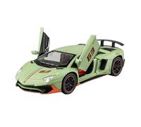 EMRGAZQD Scale Finished Model Car 1:22 For Lamborghini Lp780 Static Alloy Metal Die-casting Car Model Display Window Ornaments Decoration Miniature Replica Car(Green)