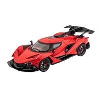 EMRGAZQD Scale Finished Model Car 1:24 For Apollo EVO IE Supercar Alloy Die-cast Metal Sound And Light Vehicle Miniature Car Model Miniature Replica Car(IE Red)