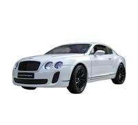 EMRGAZQD Scale Finished Model Car 1:24 For Bentley Continental Supersports GT Alloy Die-cast Metal Door Can Open The Vehicle Micro Carving Mini Car Miniature Replica Car(White)