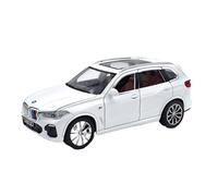 EMRGAZQD Scale Finished Model Car 1/24 For BMW X5 SUV Die-cast Alloy Miniature Sound And Light Simulation Vehicle Popular Gifts Miniature Replica Car(White)