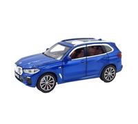 EMRGAZQD Scale Finished Model Car 1/24 For BMW X5 SUV Die-cast Alloy Miniature Sound And Light Simulation Vehicle Popular Gifts Miniature Replica Car(Blue)