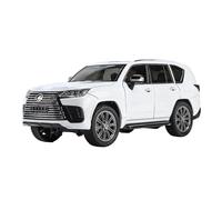 EMRGAZQD Scale Finished Model Car 1:24 For Lexus Lx600 Off Road Suv Mini Static Metal Die-cast Car Model Display Window Ornaments Decoration Miniature Replica Car(White)