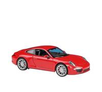 EMRGAZQD Scale Finished Model Car 1:24 For Porsche 911 Carrera Miniature Static Scale Alloy Metal Die-casting Car Model Display Ornaments Miniature Replica Car(Red)