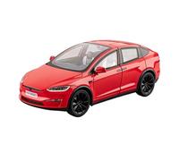 EMRGAZQD Scale Finished Model Car 1: 24 For Tesla Model X Mini Static Scale Alloy Metal Die-cast Car Model Creative Display Decoration Miniature Replica Car(Red)