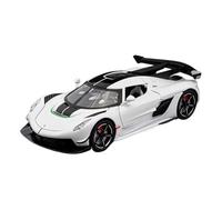 EMRGAZQD Scale Finished Model Car 1:24 Scale Alloy Diecast Simulation Vehicles Model For Koenigsegg Jesko Luxury Adult Collection Hobby Miniature Replica Car(White)