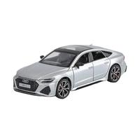 EMRGAZQD Scale Finished Model Car 1:32 For Audi Rs7 Static Alloy Metal Die-casting Car Model Display Window Ornaments Decoration Miniature Replica Car(Silver)