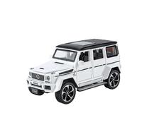 EMRGAZQD Scale Finished Model Car 1:32 For Bens G63 Simulation Model Cars Alloy Diecast Off-road Vehicles 6 Doors Opened Pull Back Vehicle Miniature Replica Car(White)