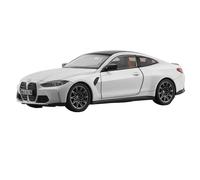 EMRGAZQD Scale Finished Model Car 1/32 For BMW M4 G82 Scale Sports Car Miniature Metal Car Model Diecast Vehicle With Sound Light Miniature Replica Car(White)
