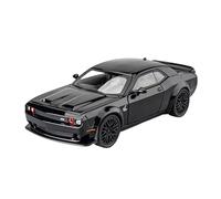 EMRGAZQD Scale Finished Model Car 1:32 For Dodge Challenger Hellcat Static Scale Simulation Die-cast Alloy Metal Car Model Display Ornaments Miniature Replica Car(Black)