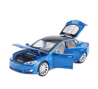 EMRGAZQD Scale Finished Model Car 1/32 For Tesla Model S P100d Static Scale Simulation Die-cast Alloy Metal Car Model Display Collection Miniature Replica Car(Blue)