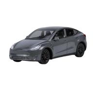 EMRGAZQD Scale Finished Model Car 1:32 For Tesla Model Y Static Scale Simulation Die-cast Alloy Metal Car Model Display Ornaments Miniature Replica Car(Chrome)