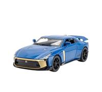 EMRGAZQD Scale Finished Model Car 1:32 Scale Alloy Metal Diecast Vehicle Model For Nissan GTR 50 Simulated Souvenir Desktop Decorations Miniature Replica Car(Blue)