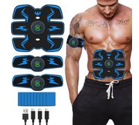 EMS Ab Stimulator, Military Grade Muscle Toner for Full Body Workouts - Portable Ab Machine for Abs, Arms & Legs - Home Gym Equipment for Men & Women