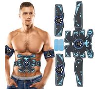 EMS Abdominal Slimming Machine, Muscle Stimulater Machine Exercise Fitness Equipment, Effective Ab Trainer Shaping with Arm/Buttocks/Leg Training Device, 8 Modes & 29 Intensities