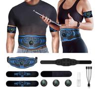EMS Abs Stimulator, Professional Ab Trainer with 8 Modes & 25 Levels - Portable Muscle Toner for Home Gym - 3-in-1 Charging Tactical X Machine for Men & Women