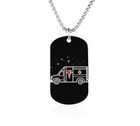 EMS-Ambulance-paramedics Photo Necklace Personalized Pendant Necklace Memorial Jewelry Gifts for Women Men