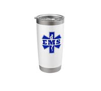 EMS Emergency Medical Service Logo Stainless Steel Insulated Tumbler