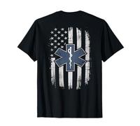 EMS EMT Paramedic American Flag Emergency Medical Gifts T-Shirt