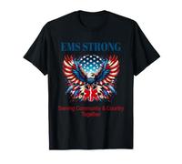 EMS-EMT Patriotic Eagle Serving Community Star of Life T-Shirt