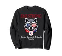 EMS-EMT Patriotic Racoon Serving Community Star Of Life Sweatshirt