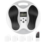 EMS Foot & Leg Massager for Pain Relief - Electric Foot Circulation Therapy, Reduces Swollen Feet & Ankles, Relieves Leg Pain, TENS Unit with 4 Gel Pads for Muscle Relaxation and Recovery