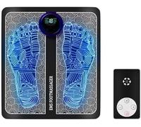 EMS Foot Massage Mat with Intelligent Acupoint Capture - Adjustable Intensity Multiple Modes for Blood Circulation Pain Relief Muscle Relaxation Portable Rechargeable for Adults