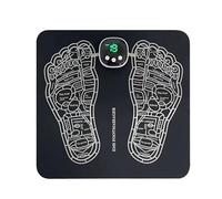 EMS Foot Massager - Folding Portable Electric Massage Mat, Electronic Muscle Stimulatior Feet Massage Promoting Blood Circulation Muscle Pain Relief (Matt Black)
