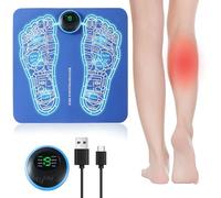 EMS Foot Massager,Folding Portable Feet Massage Machine,Electronic Muscle Stimulatior Massage Mat,8 Modes 19 Intensities Relax Muscles