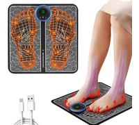 EMS Foot Massager, Foot Massagers for Pain and Circulation, Folding Portable Electric Massage Mat with 6 Modes & 9 Levels to Relax Muscles