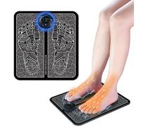 EMS Foot Massager,Foot Spa Electric Feet Massager Deep Kneading Circulation Foot Booster for Feet and Legs Muscle Stimulator,Folding Portable Electric Massage Machine with 6 Modes 9 Intensities