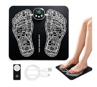 EMS Foot Massager For Circulation, Electric Foot Massagers Mat, Foot Circulation Machine, 8 Modes & 19 Intensities For Tired Feet, Folding Relax Muscles Feet Massager, USB Chargeable, Presents For Men