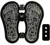 EMS Foot Massager for Circulation, Portable Folding Feet Massage Mat, Rechargeable, Auto Shut-Off & Quiet Operation(Black B,Rectangle)