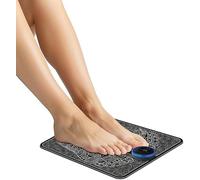 EMS Foot Massager for Pain and Circulation, Cordless | EMS Muscle Stimulator, Zen Feet Massager, 8 Vibration Modes, 19 Intensity Levels, Remote Control, USB Rechargeable