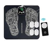 EMS Foot Massager, Rechargeable Foot Massager for Circulation with 8 Modes 19 Intensities, Folding Electric Massage Machine, Revitive Circulation Booster for Feet and Legs (Black 2)