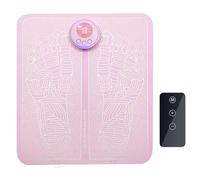 EMS Foot Massager, Rechargeable Foot Massager for Circulation with 8 Modes 19 Intensities, Folding Electric Massage Machine, Revitive Circulation Booster for Feet and Legs (Pink)