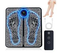 EMS Foot Massagers, LCD Display with 8 Modes 19 Intensities, Electric Foot Spa Mat for Improved Circulation and Muscle Relaxation