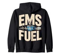 EMS Fuel Coffee For Paramedic EMT Nurse Hero Crew Zip Hoodie