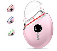 EMS Gua Sha, Robofun Face Massager Gua Sha Electric Against Wrinkles with Vibration & Heat, Face Lifting Device with Red Light, Blue, Green, Wrinkle Reduction Devices & Anti-Ageing Devices - Rose