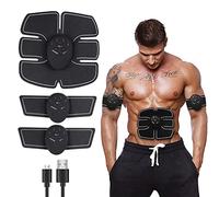EMS Muscle Stimulator, ABS Abdominal Toning Trainer Muscle Toner Sport Exercise Belt Home Fitness Workout Equipment for Men and Women, USB Rechargeable/6 Modes/10 Levels