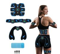 Ems Muscle Stimulator ABS Trainer Muscle Stimulator Usb Rechargeable Stomach Toner with 10-Mode And 39 Intensity Levels, ABS Stimulator for Men Women Stomach Flattener for Full Body Ab/Arm/Hip Trainer