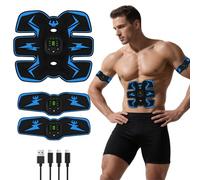 Ems Muscle Stimulator ABS Trainer Muscle Stimulator Usb Rechargeable Stomach Toner with 6-Mode And 10 Intensity Levels, ABS Stimulator for Men Women Stomach Flattener for Full Body Ab/Arm/Hip Trainer