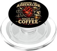 EMS Running On Adrenaline Fueled By Coffee Lover Paramedic PopSockets PopGrip for MagSafe
